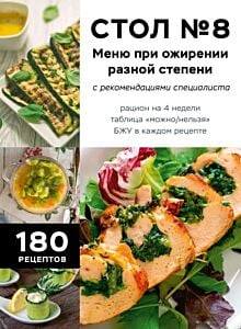 Стол №8. Меню при ожирении разной степени с рекомендациями специалиста