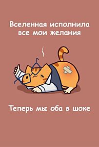 Авторский блокнот. Мурчальня. Вселенная исполнила все мои желания. Теперь мы оба в шоке. А5 64 л. (мягк.обл.)