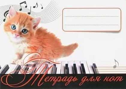 Тетрадь для нот. Рыжий котёнок (мягк.обл.)