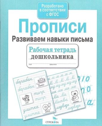 Прописи. Развиваем навыки письма. Рабочая тетрадь дошкольника (мягк.обл.)