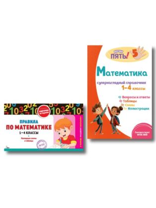 Комплект Все правила по математике. 1–4 классы (мягк.обл.)