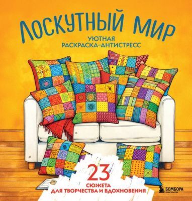 Уютная раскраска-антистресс. Лоскутный мир. 23 сюжета для творчества и вдохновения (мягк.обл.)