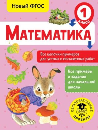Математика. Все цепочки примеров для устных и письменных работ. 1 класс (мягк.обл.)